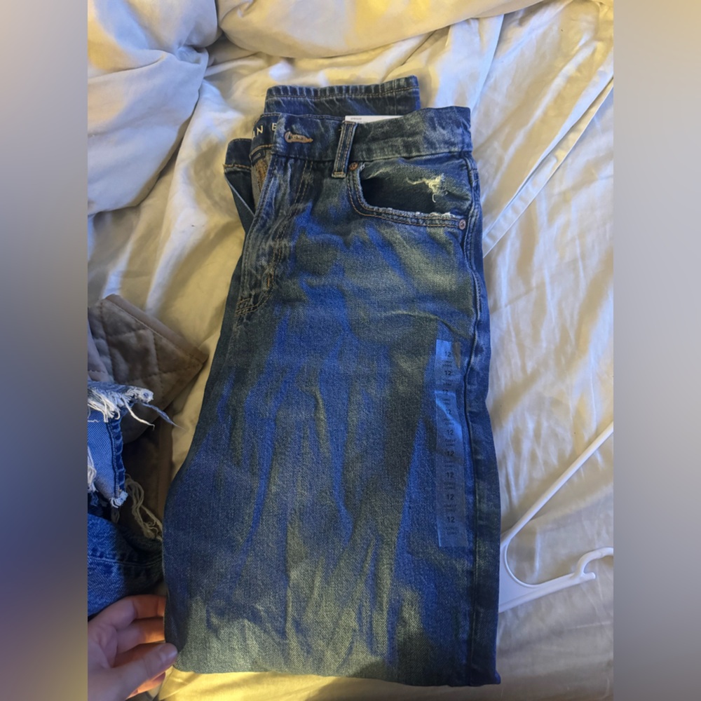 American Eagle Outfitters Strigid curvy mom jeans medium wash